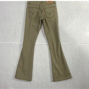 Levis 519 Jeans Womens Juniors Size 9 Long Stretch Low Flare Tan Denim